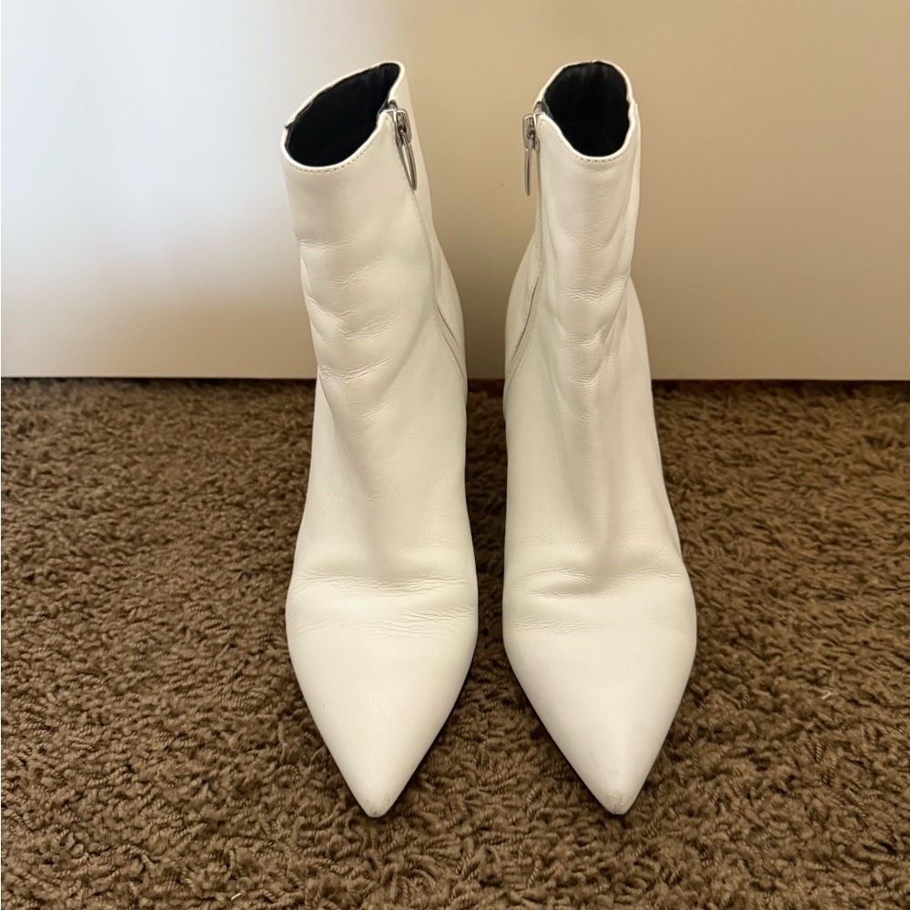 Marc Fisher White Ankle Boots